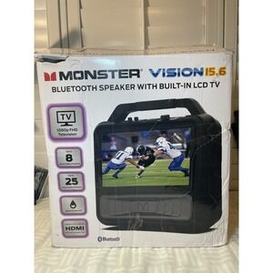 Monster Vision Bluetooth Speaker 15.6 LCD TV Screen Portable 1080p FM Radio